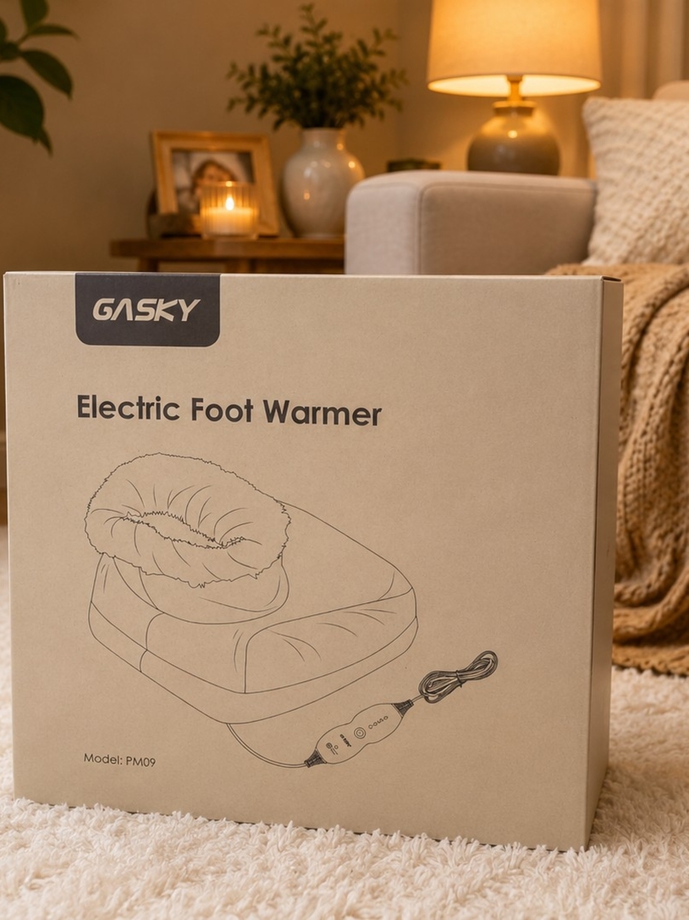 GASKY Electric Foot Warmer - Beige Packaging